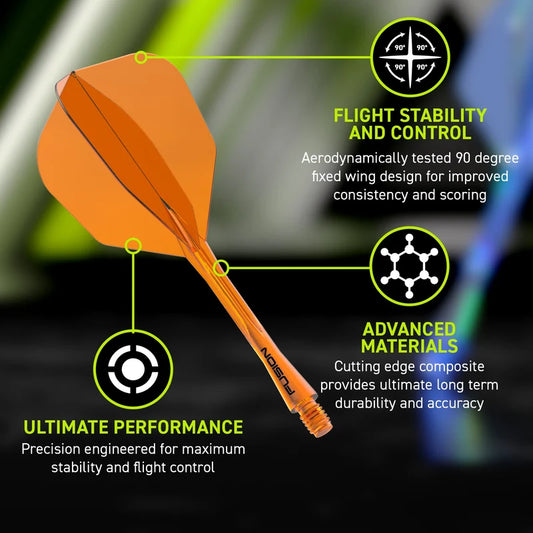 Winmau Fusion #6 transparant Orange
